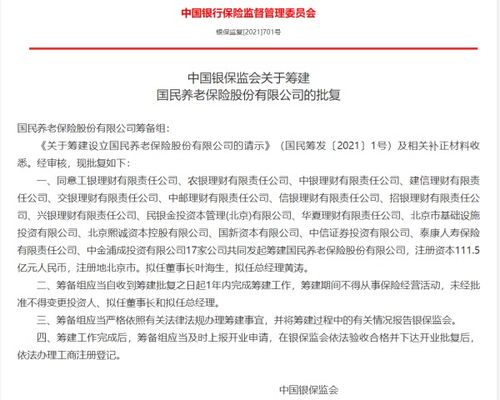 國(guó)民養(yǎng)老保險(xiǎn)股份正在籌建